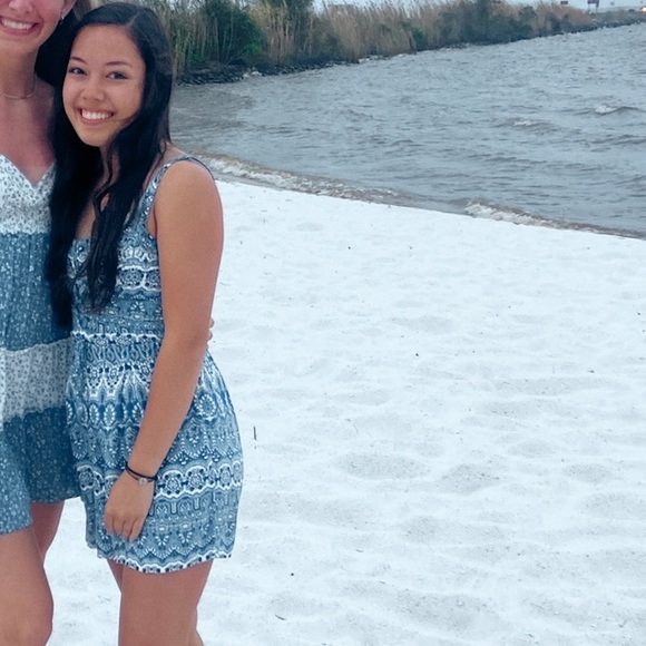 Hollister Blue Printed Romper - Picture 3 of 3